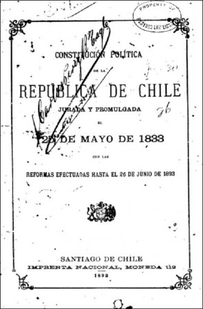Portada de la Constitución de 1833